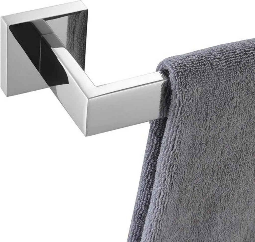 Porte-serviettes anti-rouille inox chromé 50,8 cm pour salle de bain humide