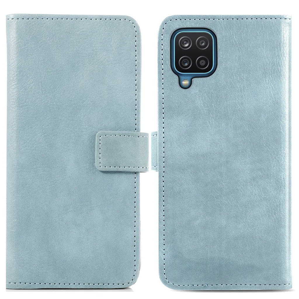Custodia Samsung Galaxy A12 imoshion Libreria Luxe - Azzurro Premium