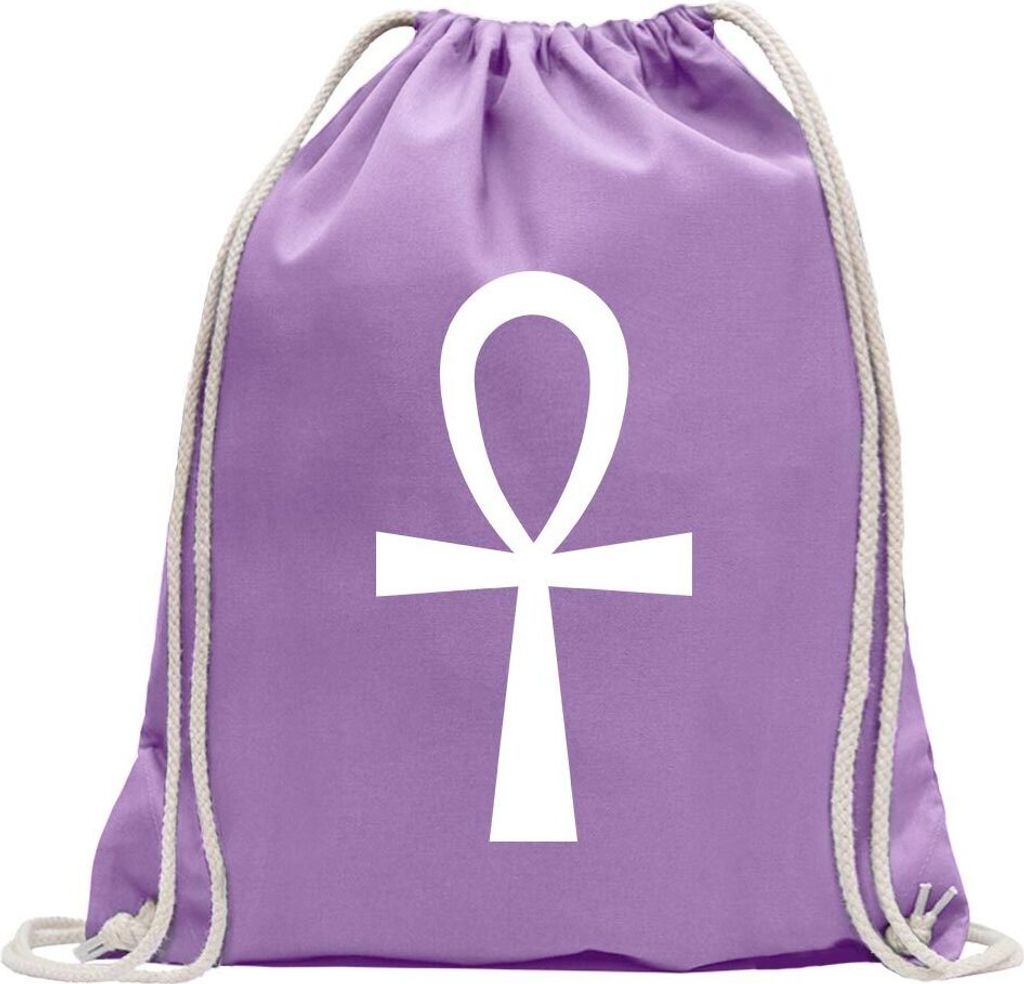 Kiwistar - Turnbeutel - lavendel - Anch - Fun Rucksack Sport Beutel Gymsack Baumwolle mit Ziehgurt