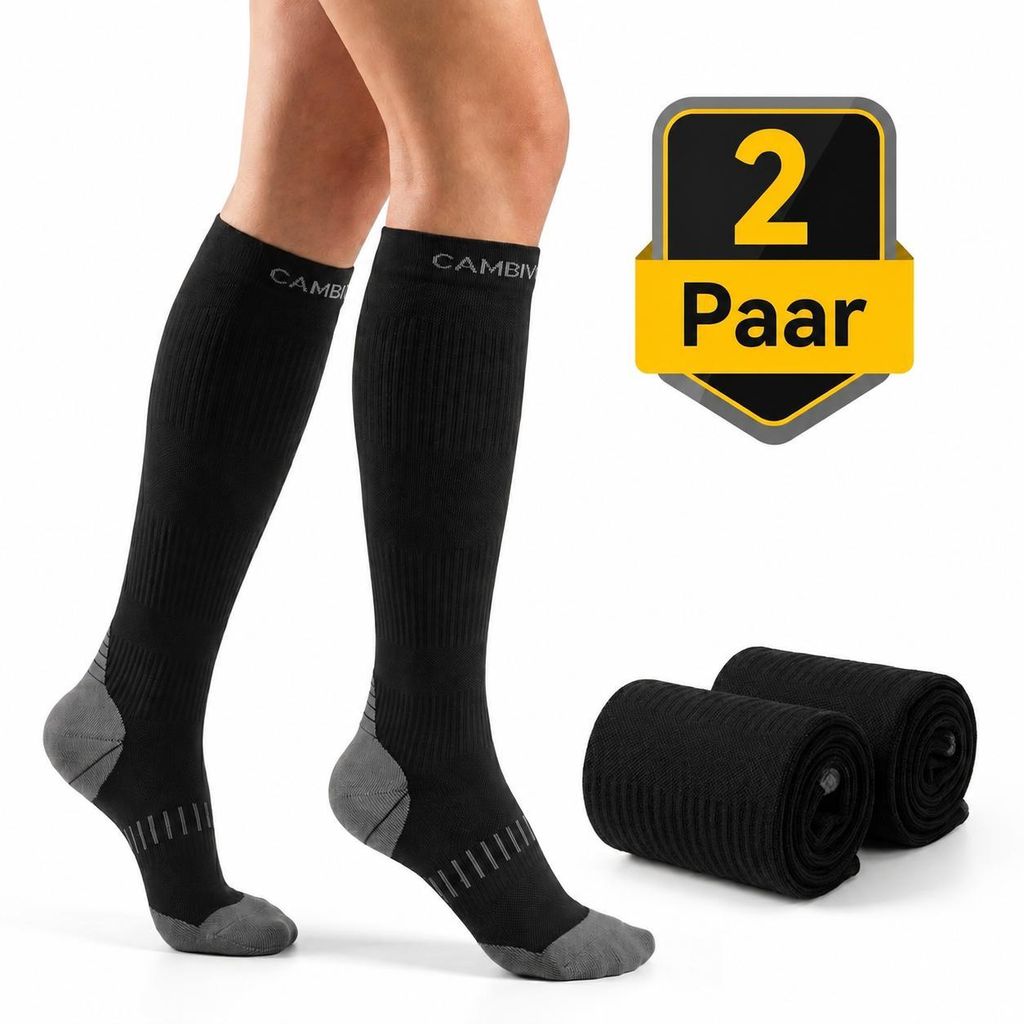 CAMBIVO Calze Compressione Graduata Donna Uomo 2 Paia, Immagine del prodotto 