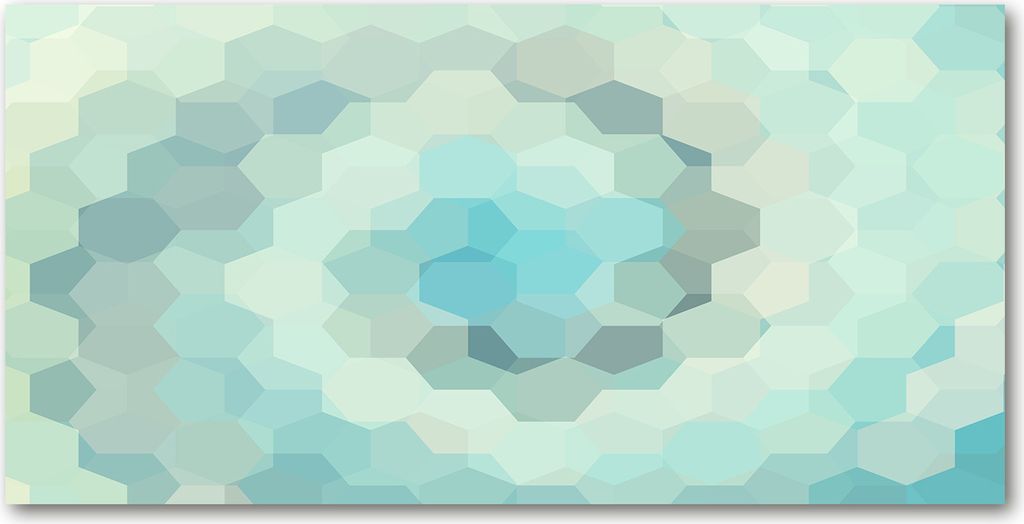 Tulup Glas-Bild - 100x50 -Wandkunst - Wandbild hinter gehärtetem Sicherheitsglas - Kunst: modern & klassisch - Abstrakt - Blau