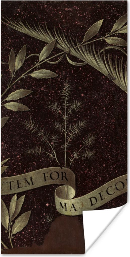 MuchoWow Poster Ginevra de' Benci Rückseite - Leonardo da Vinci 80x160 cm - Kinderzimmer