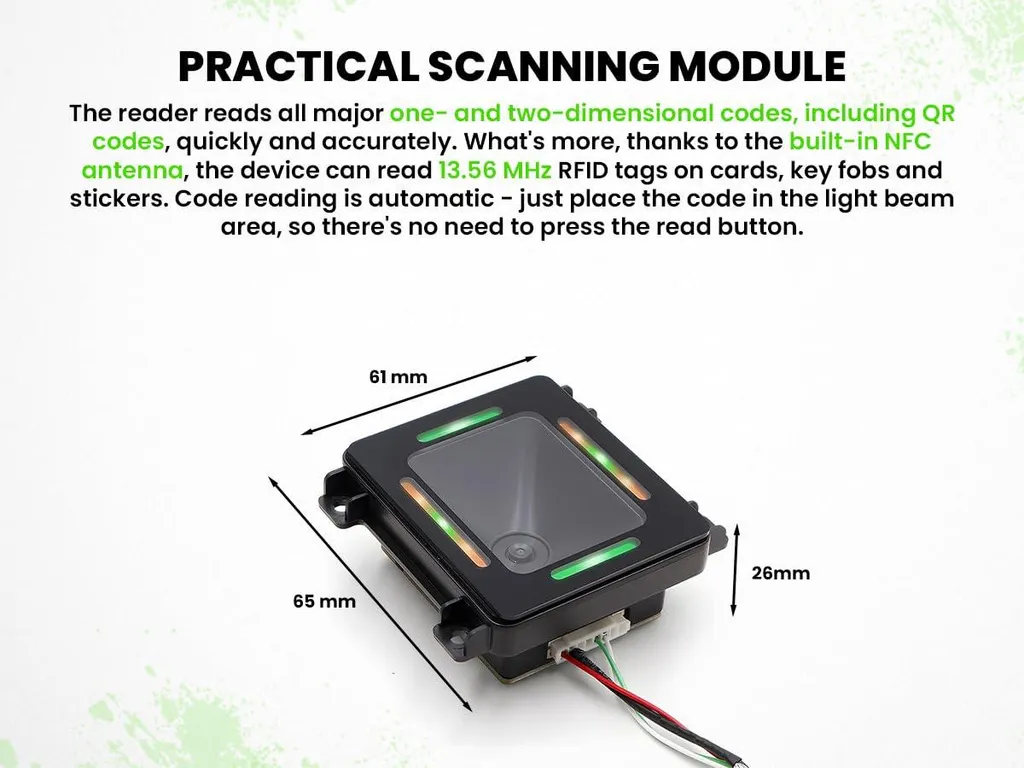 Module de lecture QR code pour borne et automate HDWR HD-SM820 1D/2D - 8