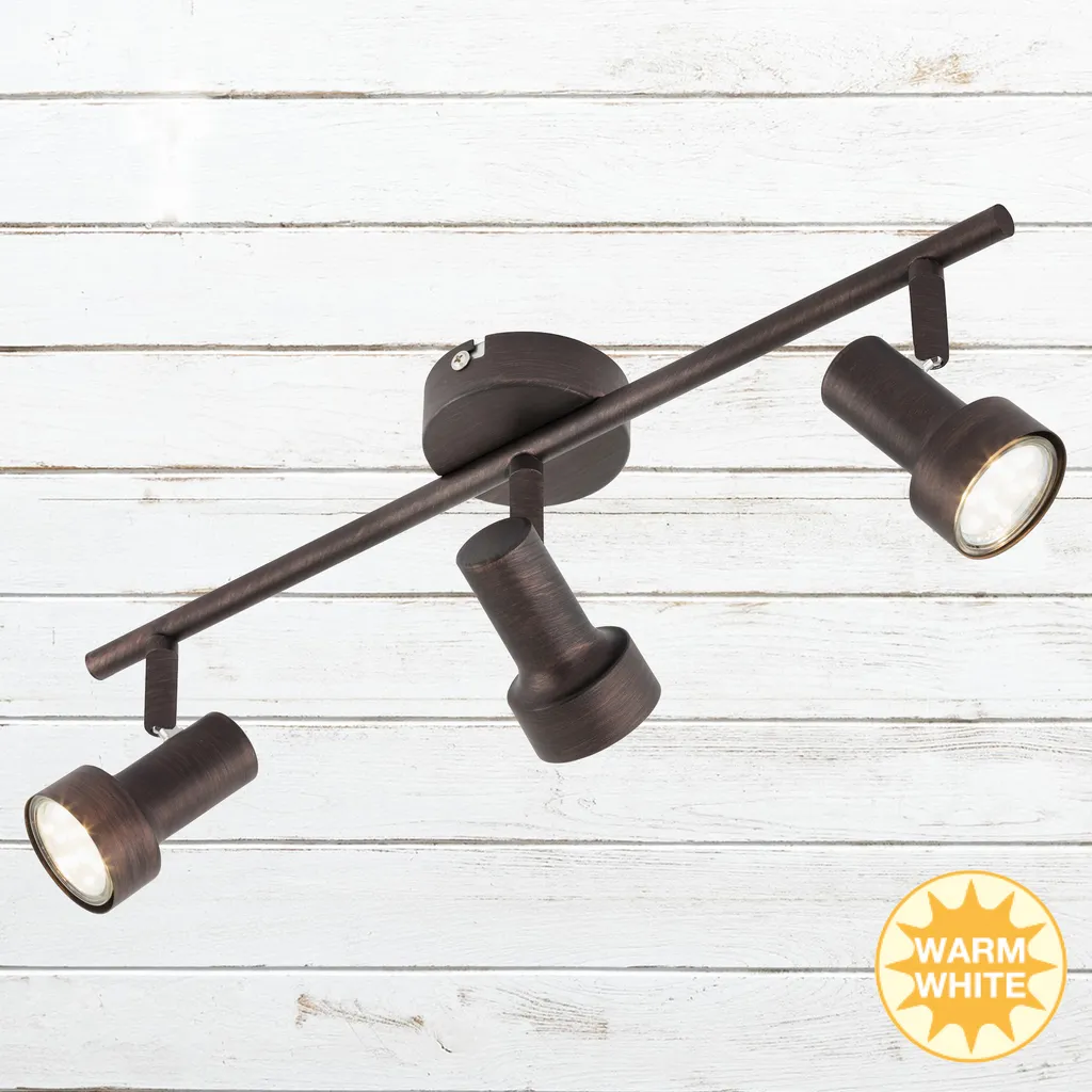 Faretto LED Briloner 48cm Rame 9W | Risparmio e Stile Soffitto