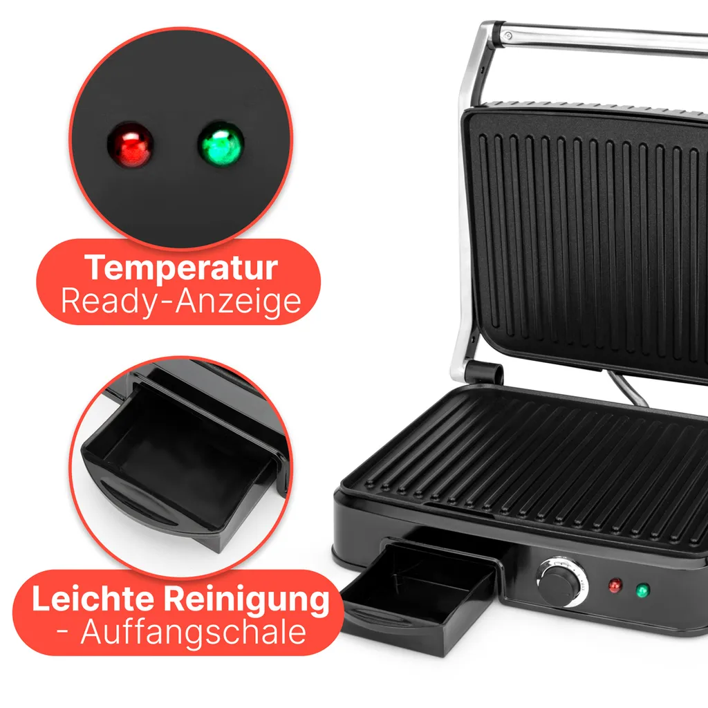 Gril de table Clatronic KG 3487 pour cuisiner sainement sans graisse - 11