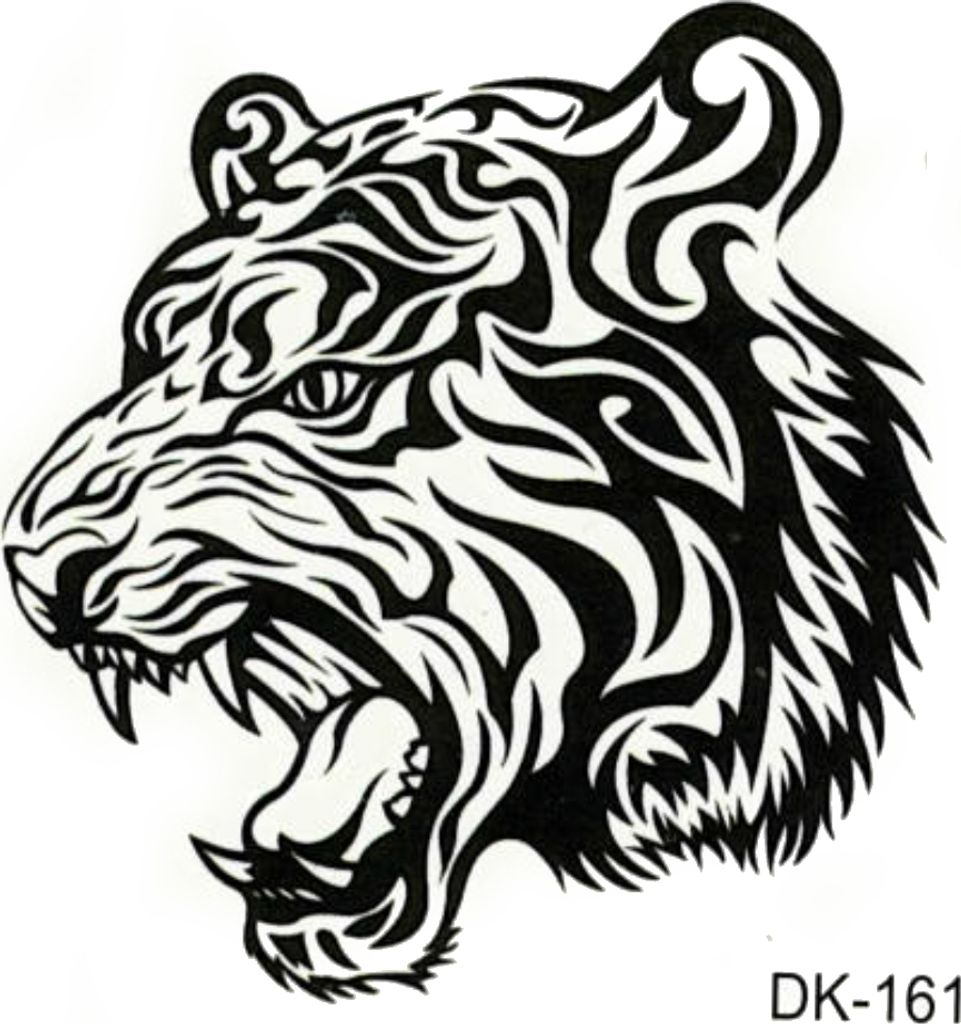 Temporäres Tattoo Tiger Tribal