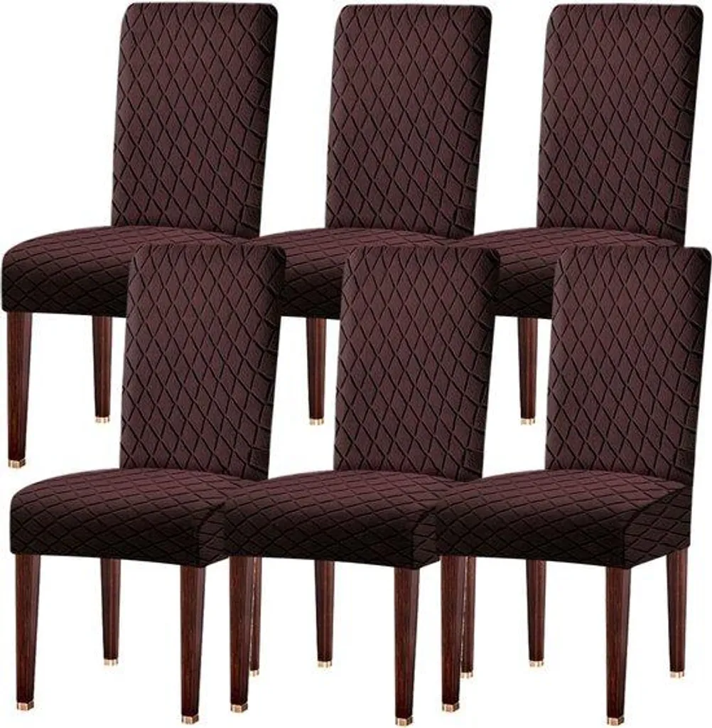 Rénover vos chaises avec ce lot de 6 housses marron modernes et extensibles