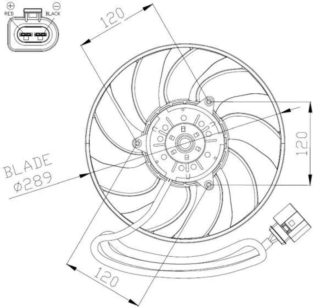 Solution surchauffe : Ventilateur NRF 47946 pour VW T5 OE 7H0959455D