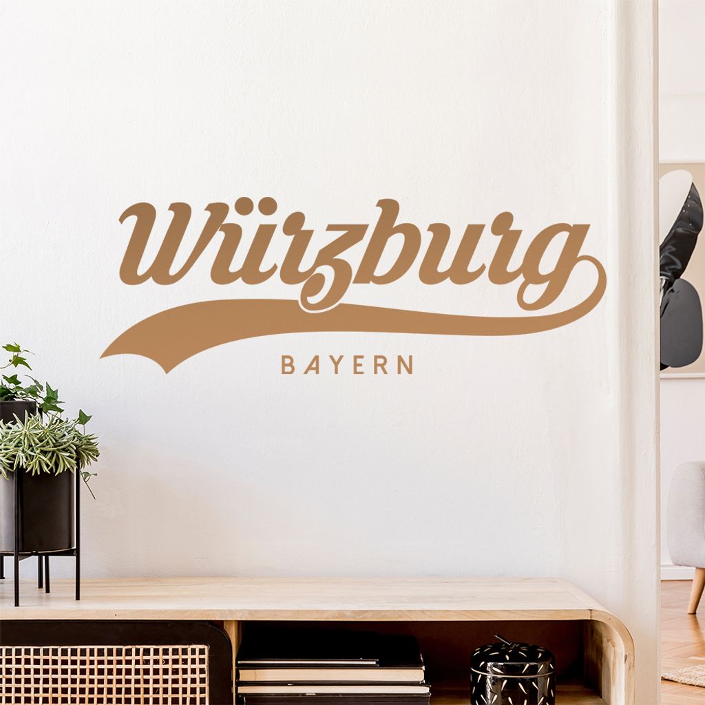 Würzburg Bayern Wandtattoo Wandaufkleber Wall Sticker - Dekoration, Küche, Wohnzimmer, Schlafzimmer, Badezimmer
