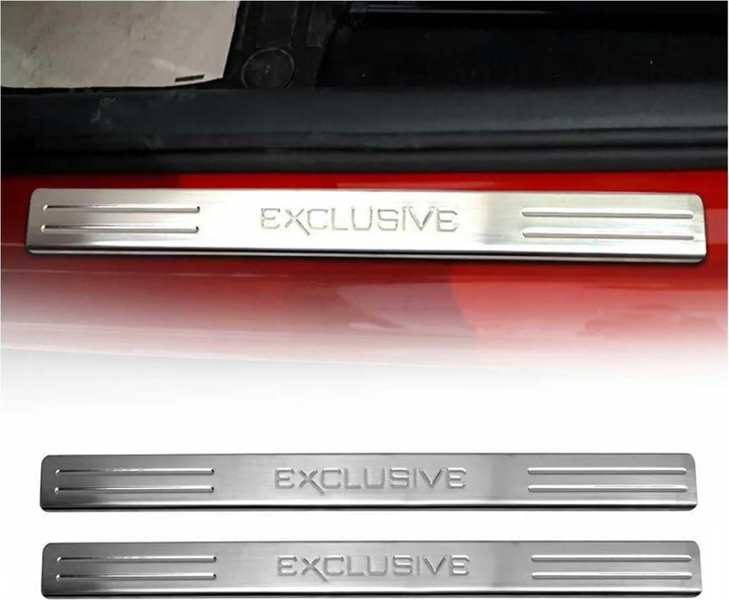Seuils de porte Mercedes SLK R170 robustes en acier chromé poli