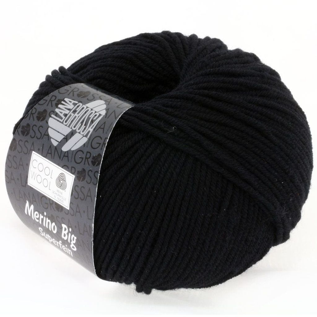 Lana Grossa – Cool Wool Big 0627 schwarz Produktbild 