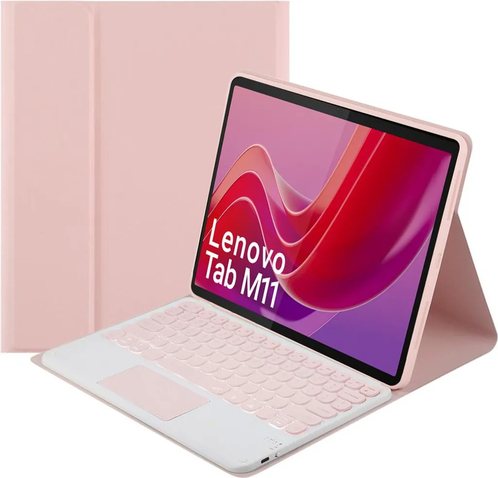 Lenovo Tab M11 tastiera Bluetooth touchpad cover (rosa)