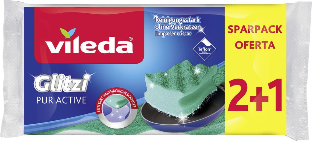Glitzi PUR Active 2+1 Sparpack, Schwamm Produktbild 