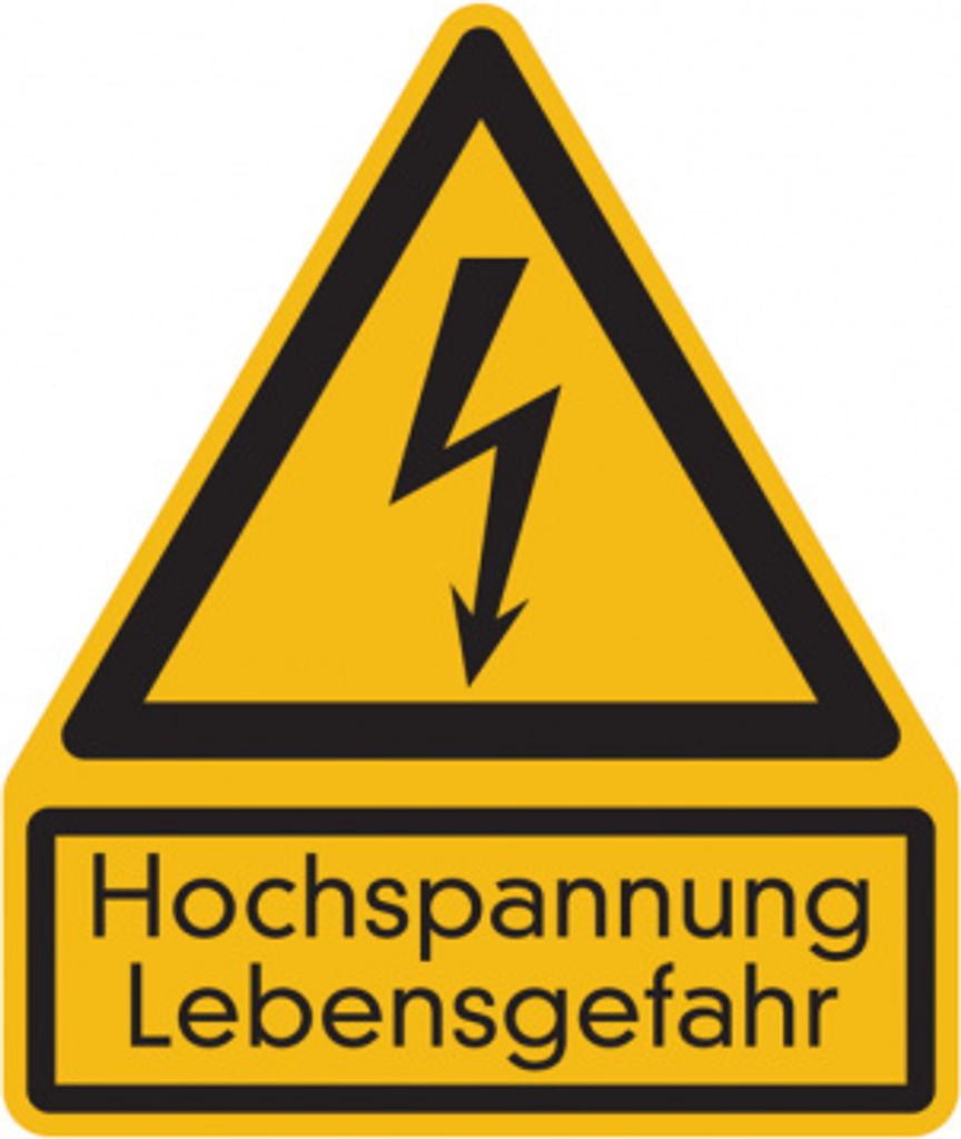 Dreifke Warnschild, Kombischild, Hochspannung | Magnetfolie | 200x237 mm, 1 Stk