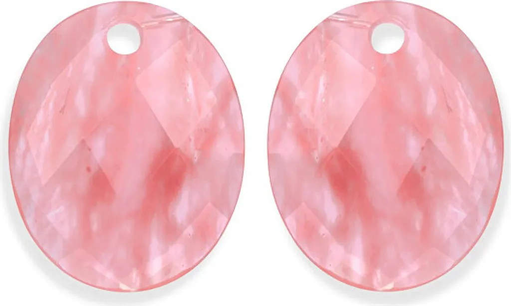 Componente Orecchini Quarzo Rosa Ovale EAGEM25-RO - Uso Professionale
