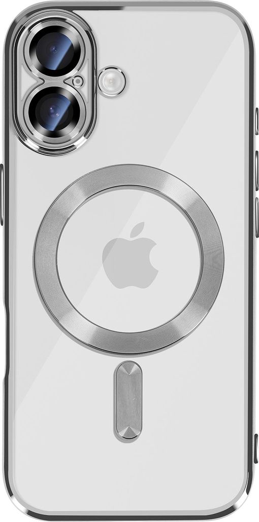 Avizar, Schutzhülle iPhone 17 MagSafe Kompatibel Chromrahmen Exklusiv, Silber