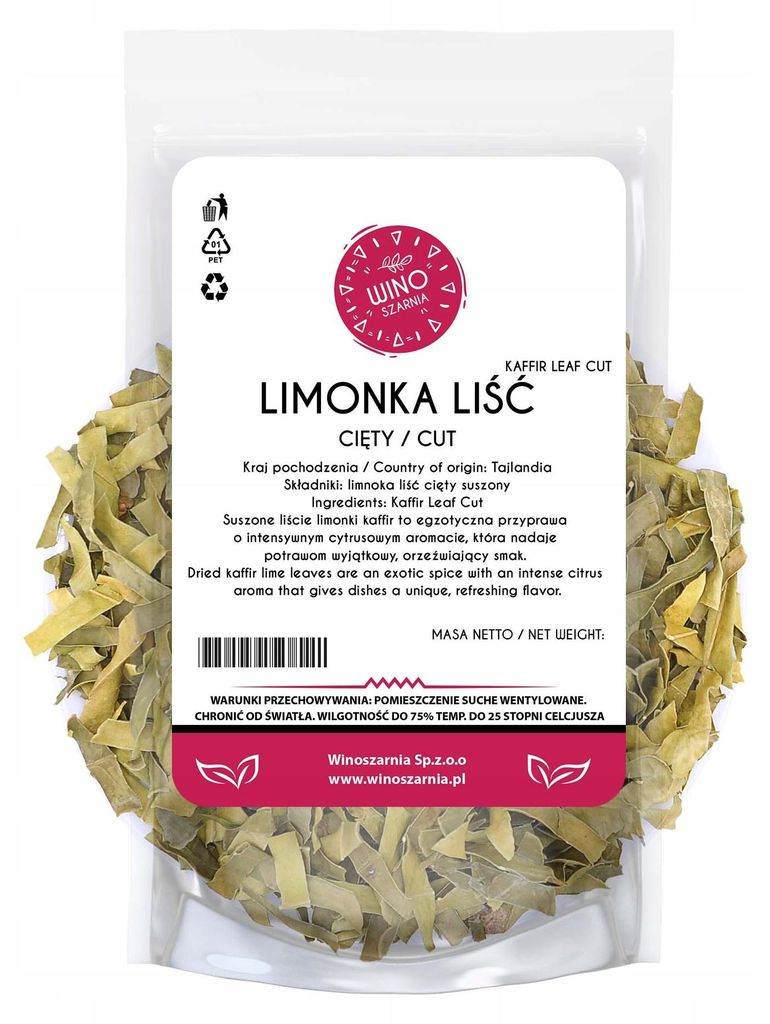 Getrocknete, geschnittene Kaffir-Limettenblätter – 100 g – Essbare Kaffir-Limettenblätter