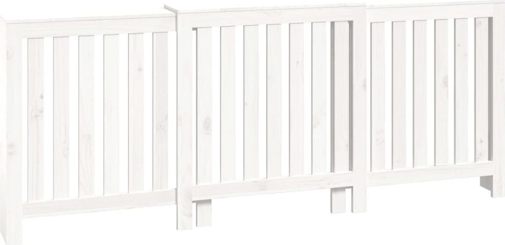 vidaXL Grzejnik boazeryjny biały 210x21x85 cm lite drewno Zdjęcie produktu 