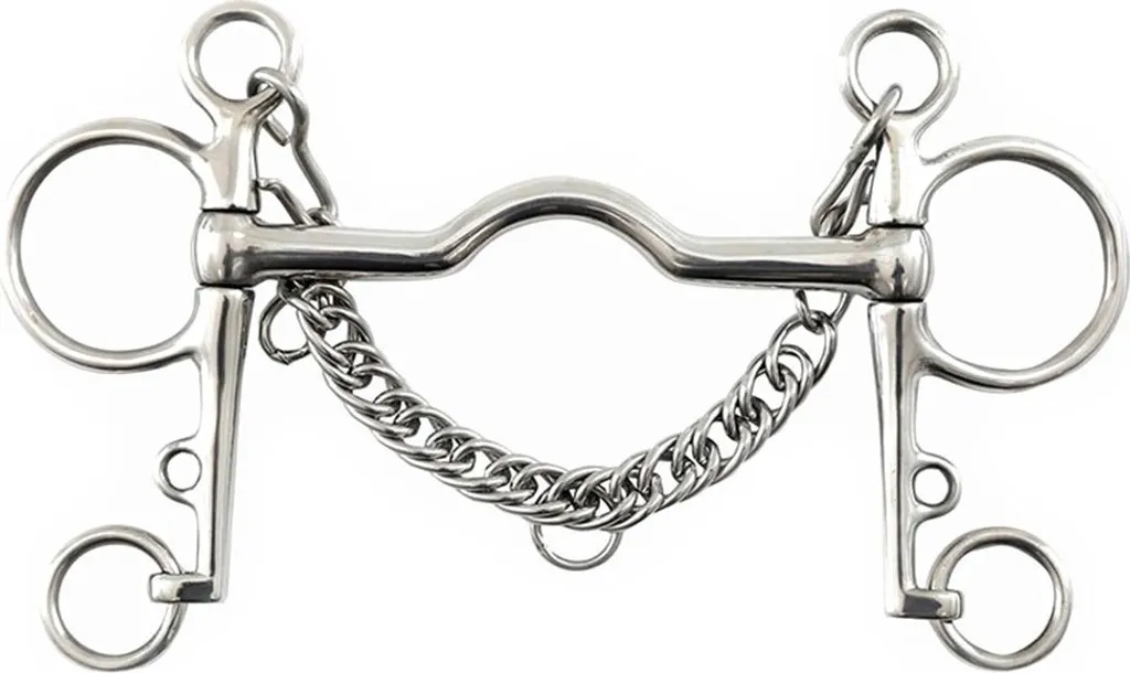 Mors Pelham Premier Equine 14 cm argent pour corriger l'appui du cheval