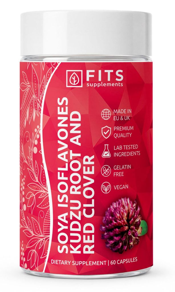 Isoflavones de soja, extrait de racine de kudzu et trèfle Image du produit 