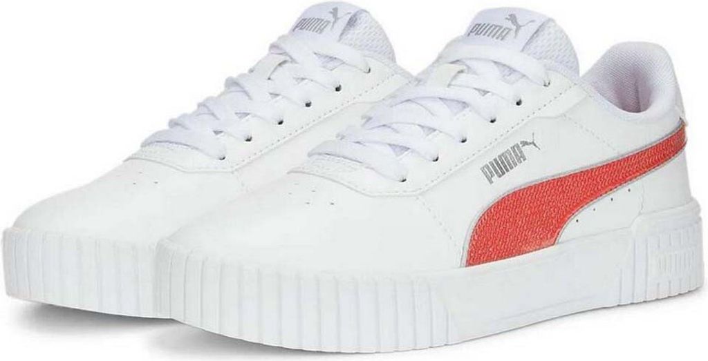 Puma Carina 2.0 Glitz Sneakers Kinder weiß orange Gr 37,5