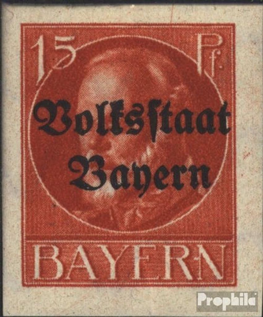 Briefmarken Bayern 1920 Mi 120B postfrisch König Ludwig mit Aufdruck
