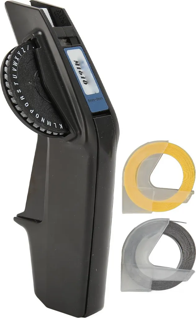 Etichettatrice a Rilievo Manuale 3D con 2 Nastri Neri per Fai-da-te