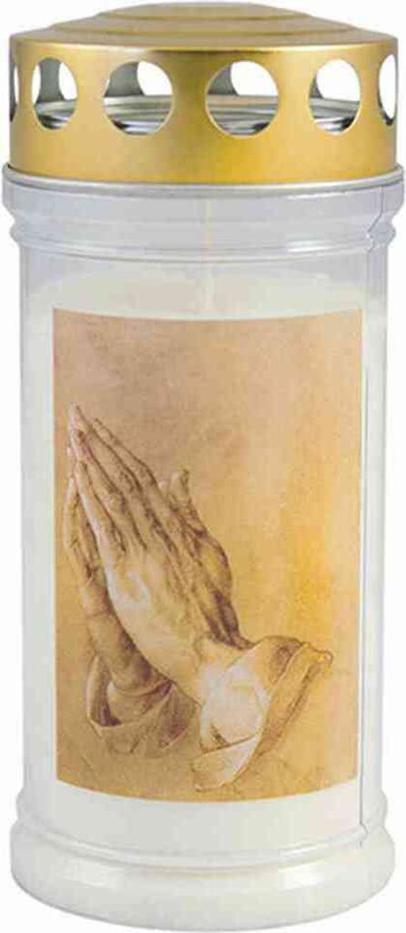 Jeka 387611 Gedenkkerze " Betende Hände" 170 x 75 mm 4 Tage