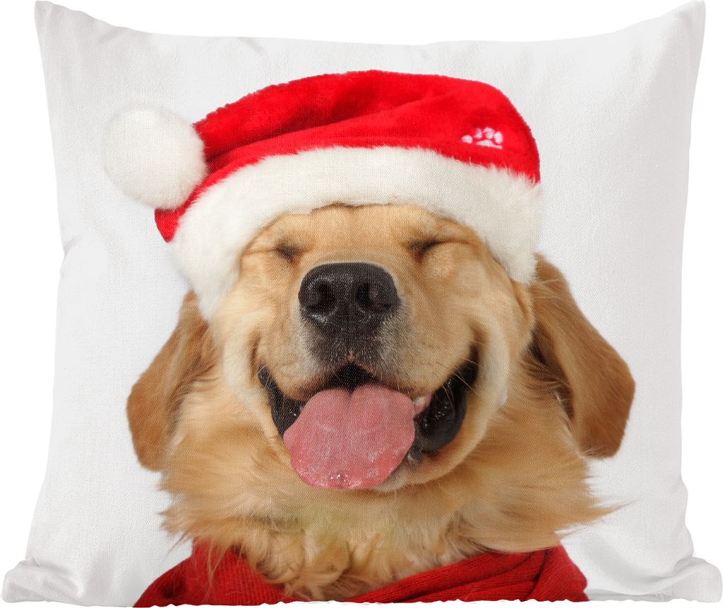 MuchoWow Zierkissen Sofakissen Wohnzimmer Dekokissen 40x40 cm Hund - Lustig - Lachen - Kinder - Jungen - Mädchen - Foto Kissen - Schlafzimmer De...