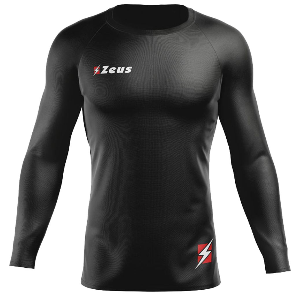 2XL NERO|Zeus Fisiko Baselayer Langarm Funktionsshirt schwarz