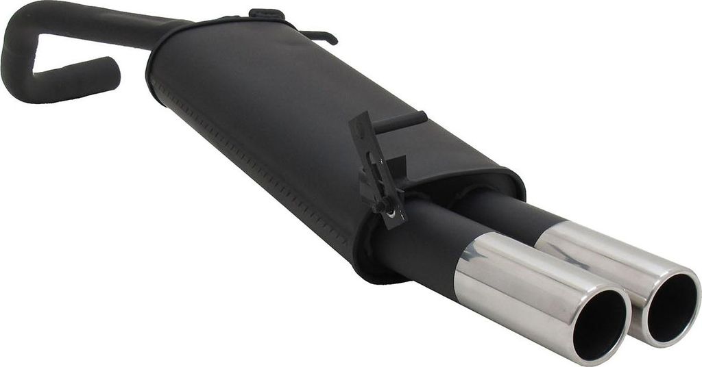 Novus Sportauspuff für VW Polo 9N / 9N3 2x76mm Endschalldämpfer mit ABE