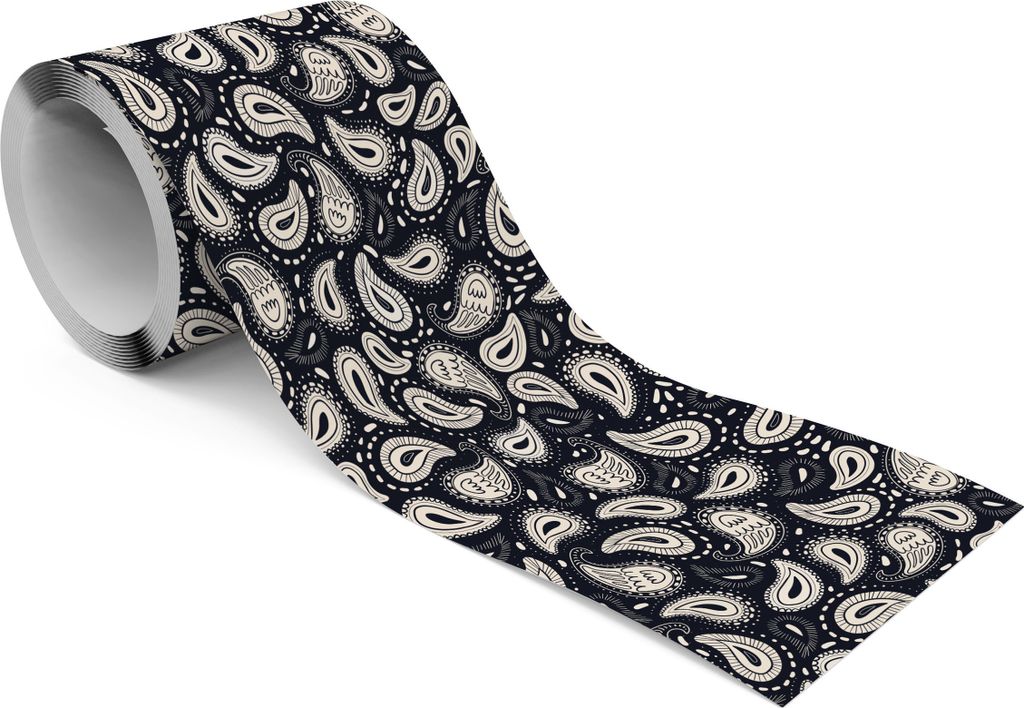 Muralo Selbstklebende Bordüre Tapetenbordüre PAISLEY MUSTER Ornamente Abstraktion
