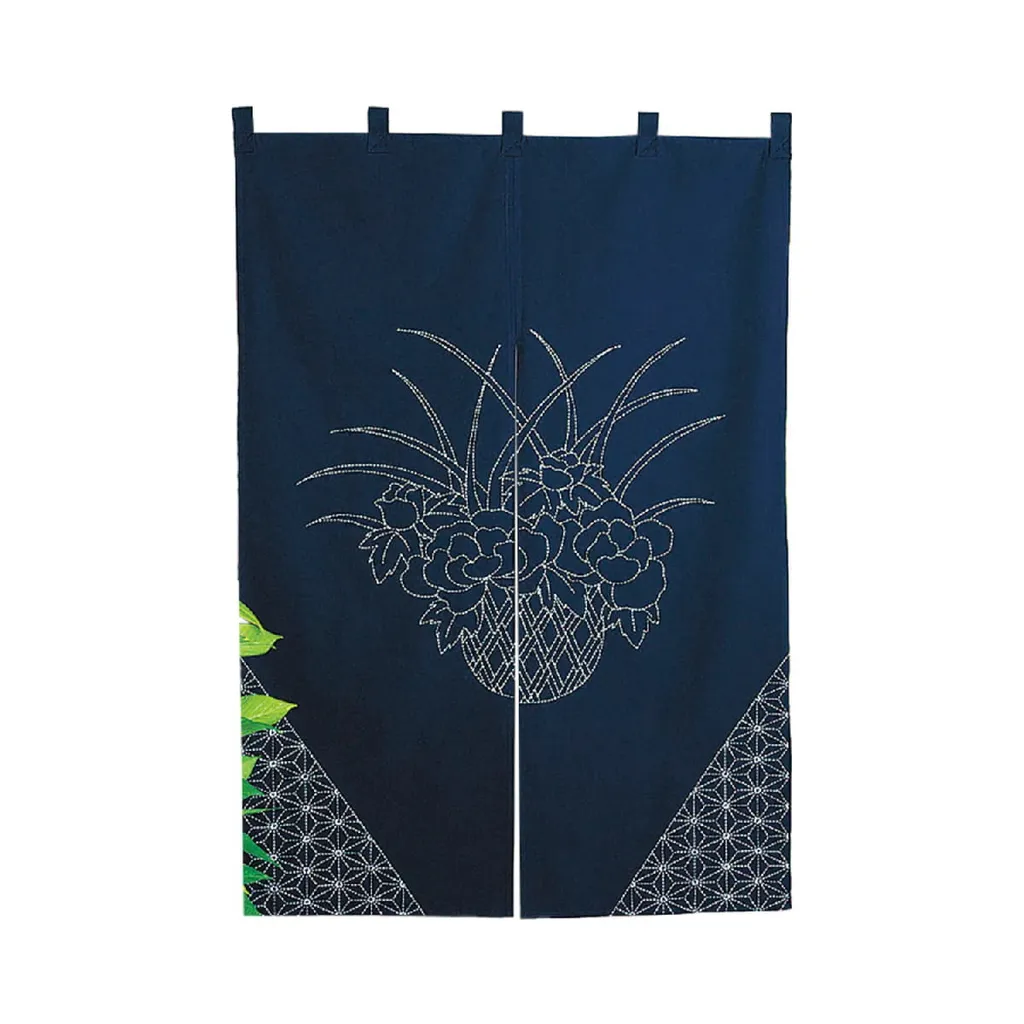Décoration japonaise rideau Sashiko à broder Olympus format 120x81cm - 2