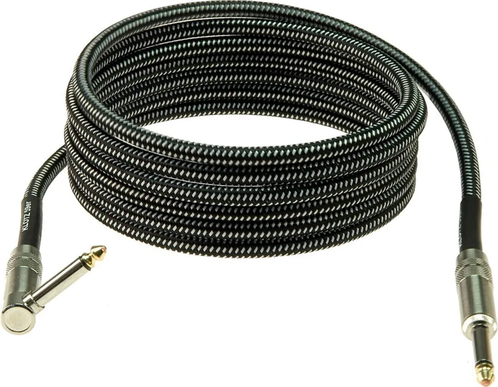 Câble Jack Guitare Gaine Textile Klotz 59er 3m VINA300 Droit Coudé