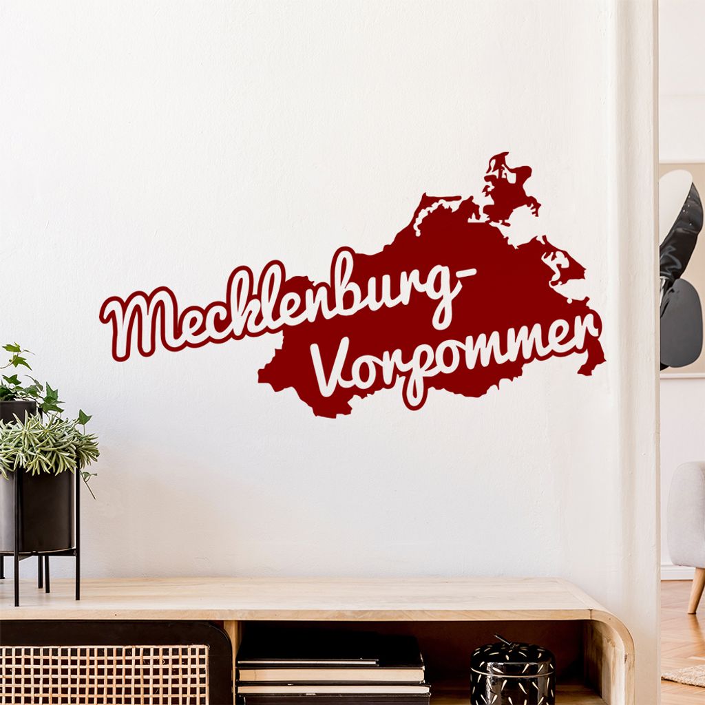 Mecklenburg-Vorpommer Herkunft Wandtattoo Wandaufkleber Wall Sticker - Dekoration, Küche, Wohnzimmer, Schlafzimmer, Badezimmer