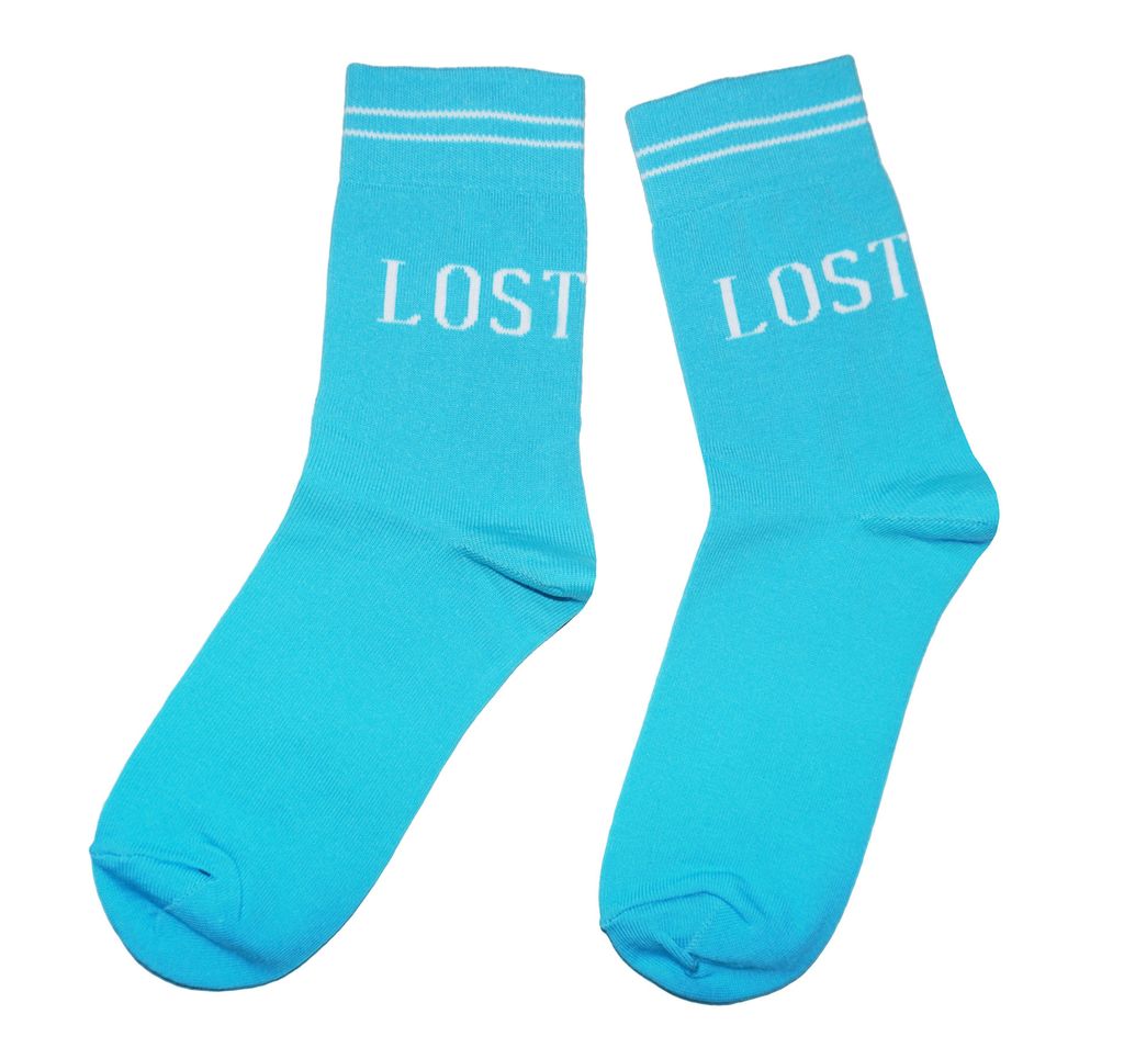 Damen Basic Socken aus Baumwolle Lost Türkis Größe 35-38