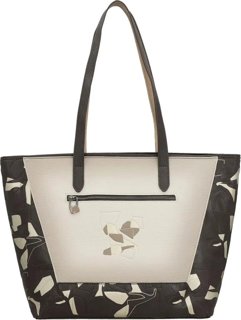 Sac Shopper Muse Bloom Anekke - Grand Tote Bag Brun à Motifs Variés