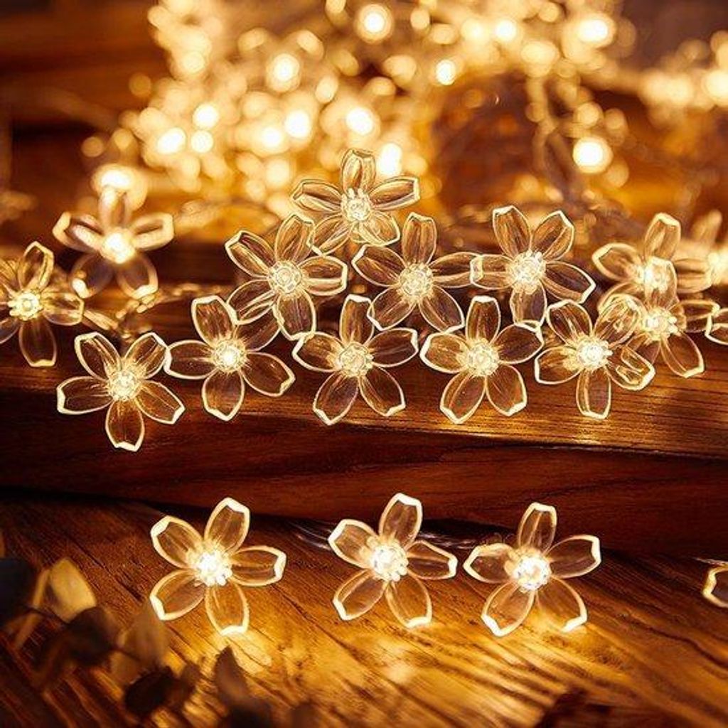 Kleine LED-buitenlichter, klein witte bal, batterij geval, 2 stuks, 10 m, warm licht, camping sfeer licht