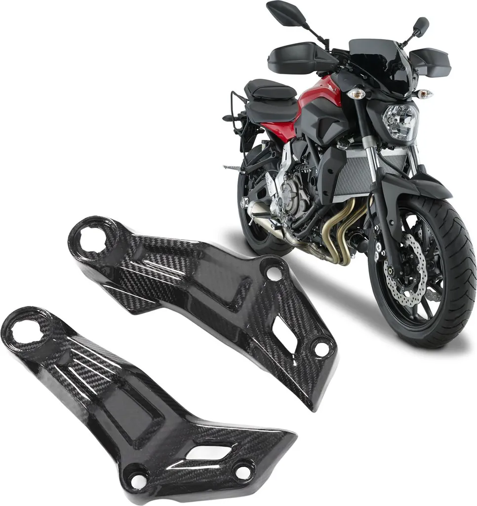Habillage latéral carbone pour MT-07 : personnalisation moto 2013-2016