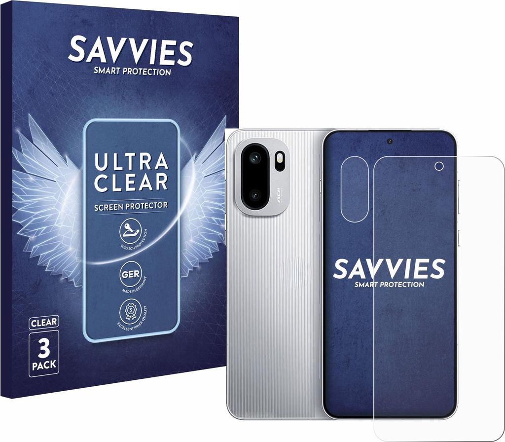 6x Für OnePlus Ace 6T (Display+Kamera) Schutzfolie Savvies Displayschutz Display Schutz Folie Klar Transparent