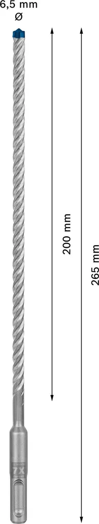 Punta Bosch Professional SDS-7X Expert 6.5mm | Per Calcestruzzo e Pietra