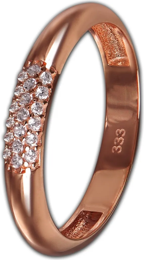 Bague Femme en Or Bicolore 8 Carats Taille 56 - Anneau Chic GoldDream