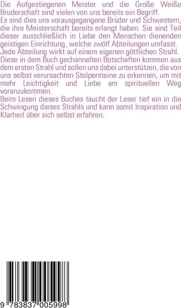 Wissenswertes der Meister des ersten gottlichen Strahls. Widmann, Silvia.