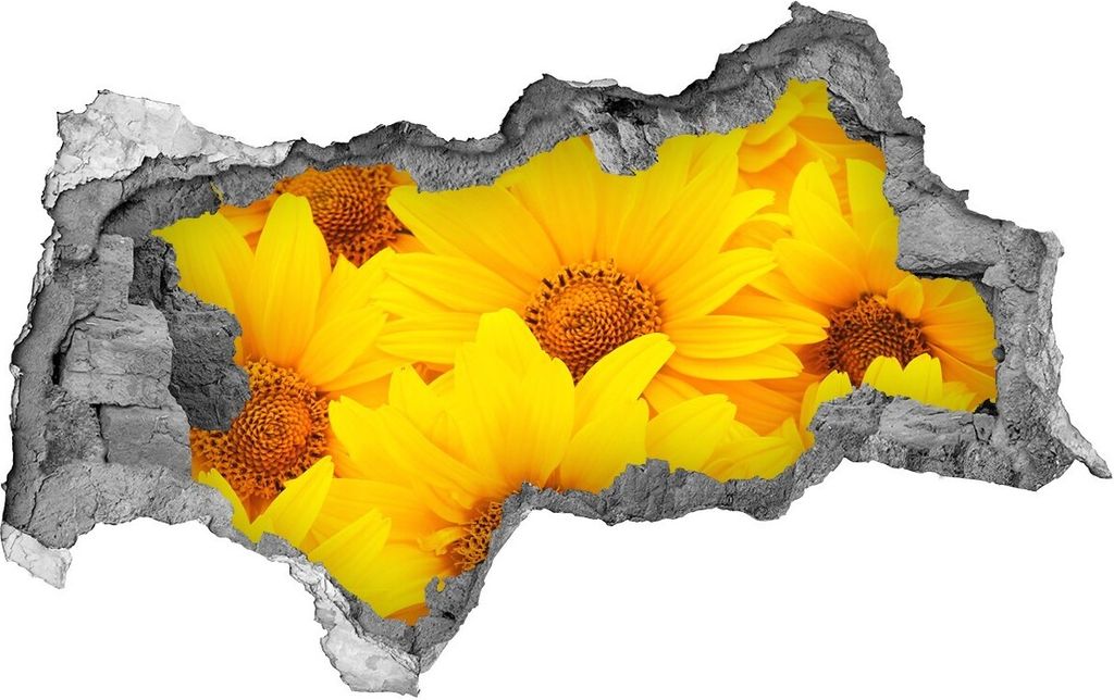 Selbstklebender Loch-3D-Aufkleber 95x73 cm Sonnenblume Produktbild 