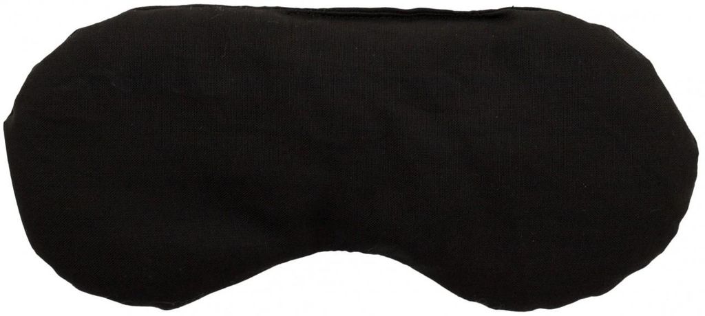 Augenkissen Leinsamen + Augentrost, zur Entspannung, zum Kühlen oder für Yoga - Farbe: schwarz
