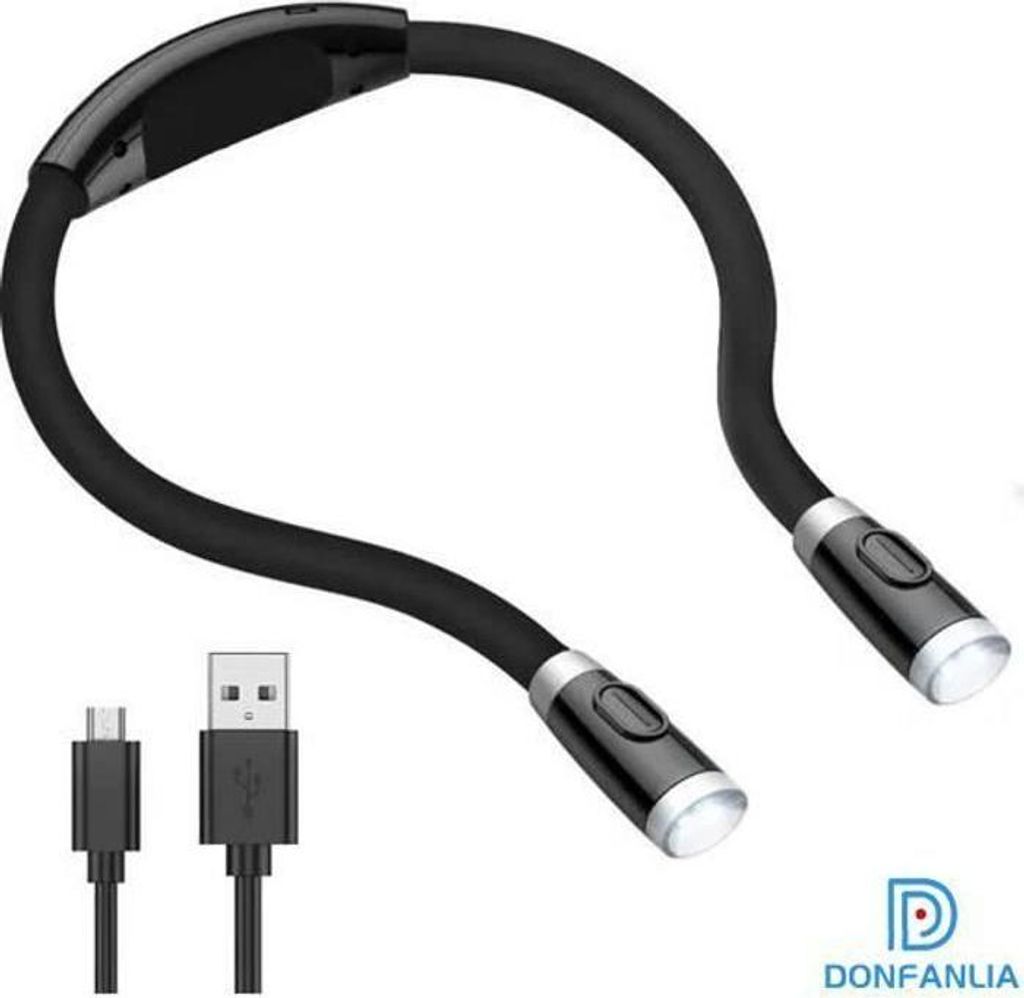 4-LED-Nackenleuchte, dimmbare Nachttischlampe, Leselampe zum Lesen im Bett