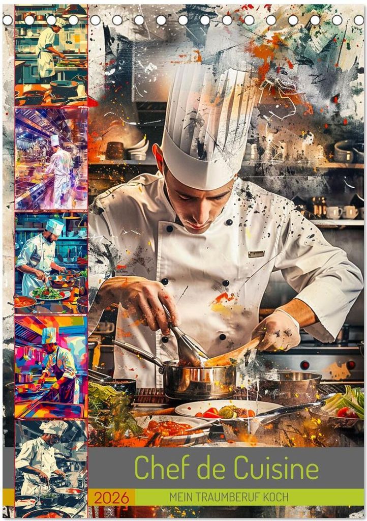 Chef de Cuisine - Mein Traumberuf Koch (Tischkalender 2026 DIN A5 hoch), CALVENDO Monatskalender