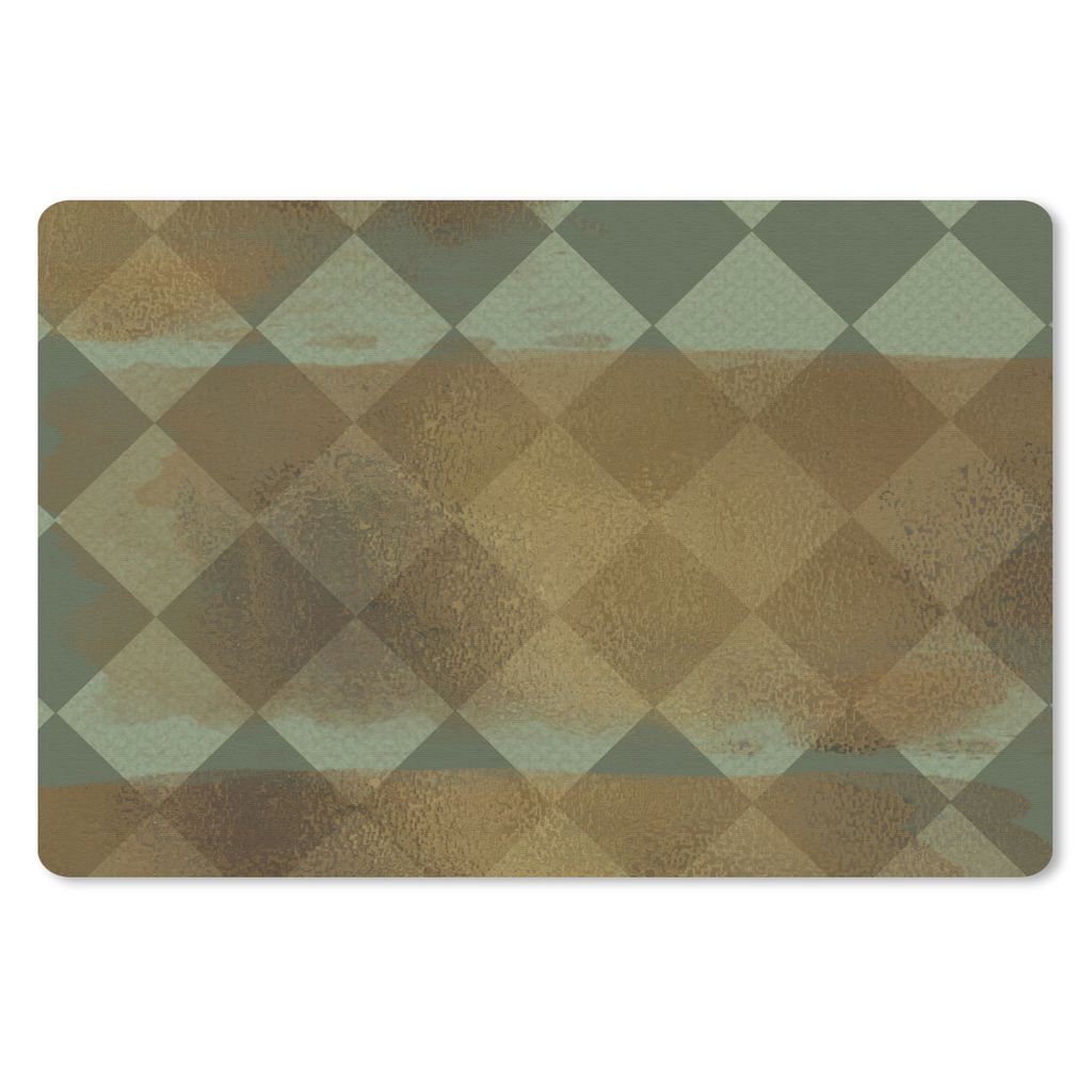 MuchoWow Schreibtischunterlage Muster - Gold - Block 60x40 cm - XXL Mauspad - Großes Mauspad