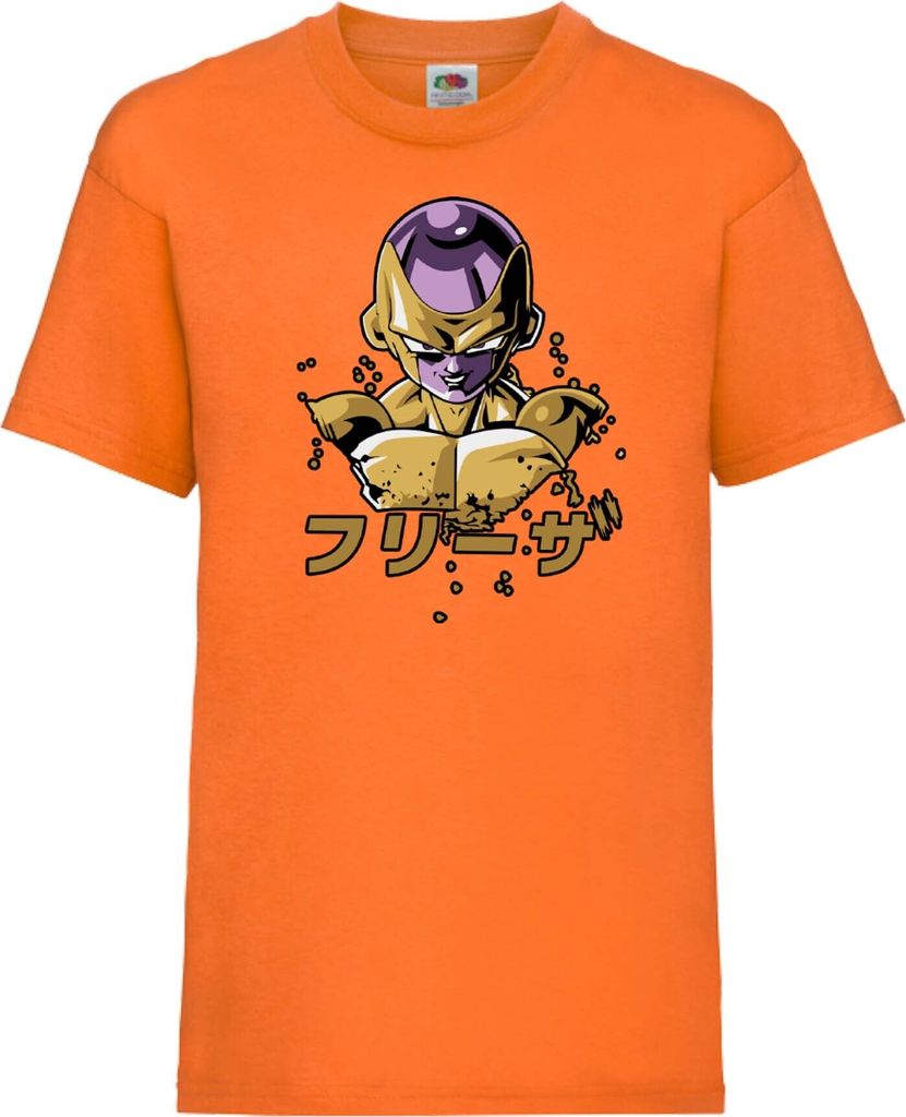 Kinder T-Shirt Dragon Anime Manga Ball Z Frieza 01 Frieza Dbz, 3-4 Jahr - 104 / Orange