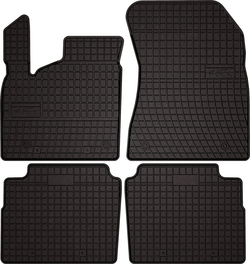 Gummifußmatten passend für Nissan X-Trail IV (SUV, Bj. 2021-) – schwarz, passgenau, mit Befestigungen set 4 Stk. - Gummi-Automatten